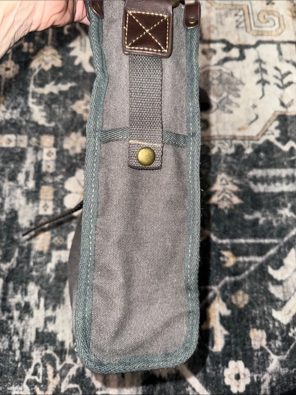 Cargoit Women’s or Men’s Canvas Crossbody Heavy Canvas Gray, brown, green 9x3x12